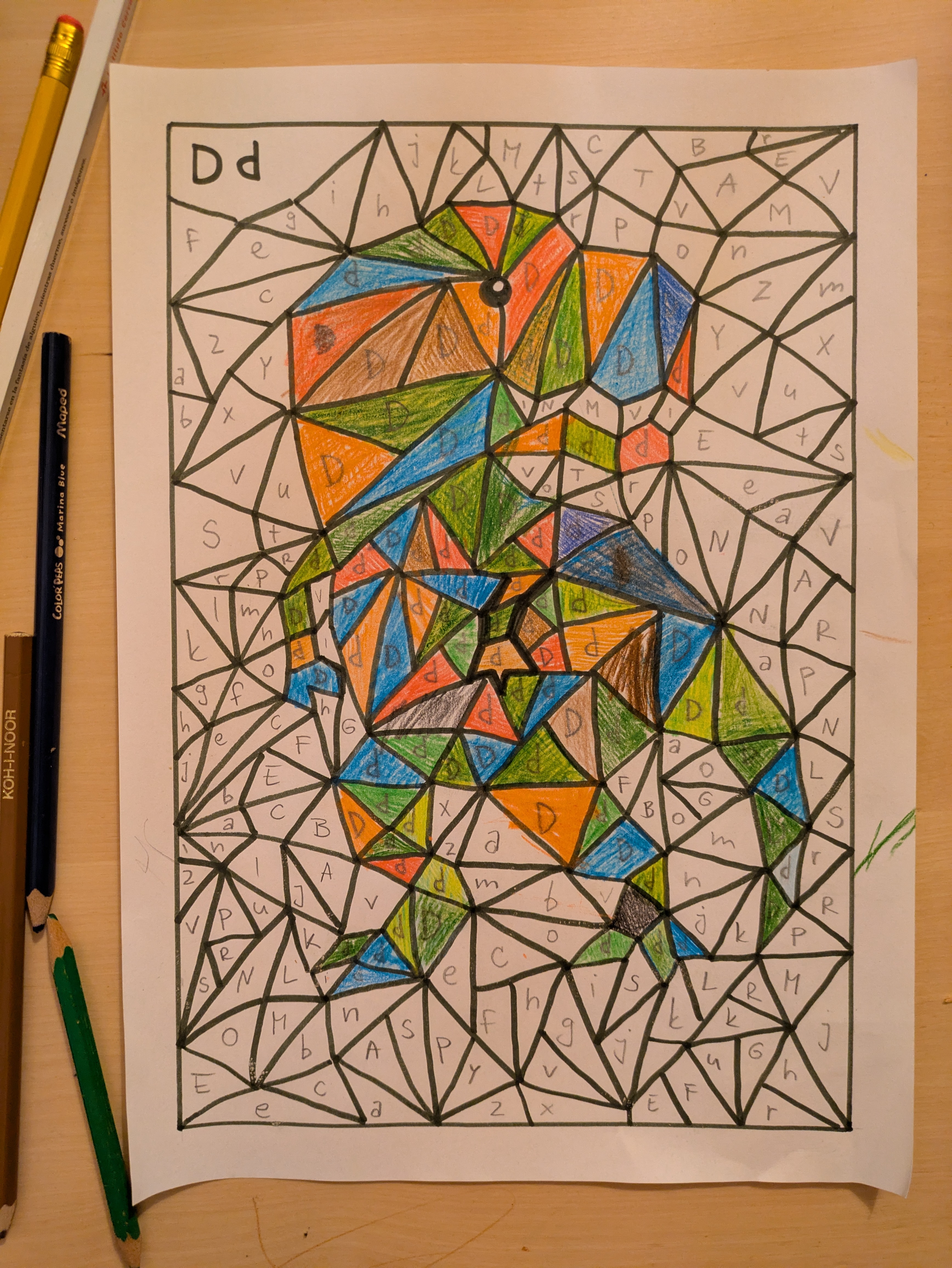 omalovánka dinosaura s písmeny